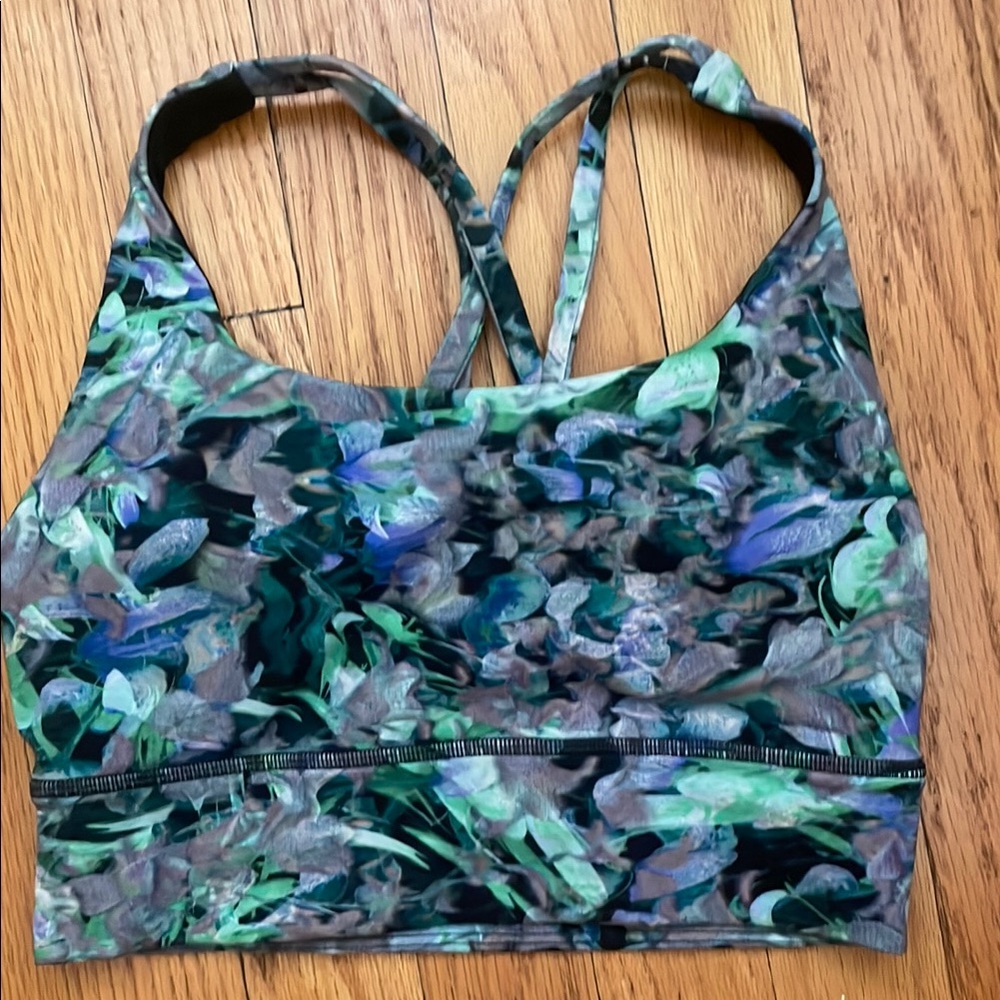 Lululemon Energy Longline Floral Print Sports Bra